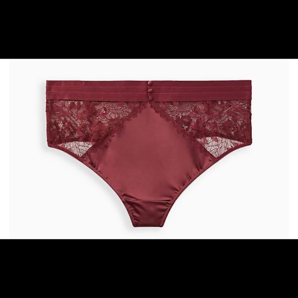 Satin High Waist Thong